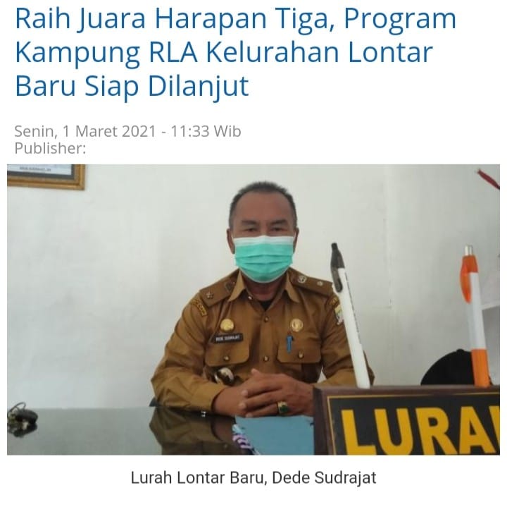 Kelurahan Lontar Baru Raih Juara Harapan Tiga Resik Lan Aman