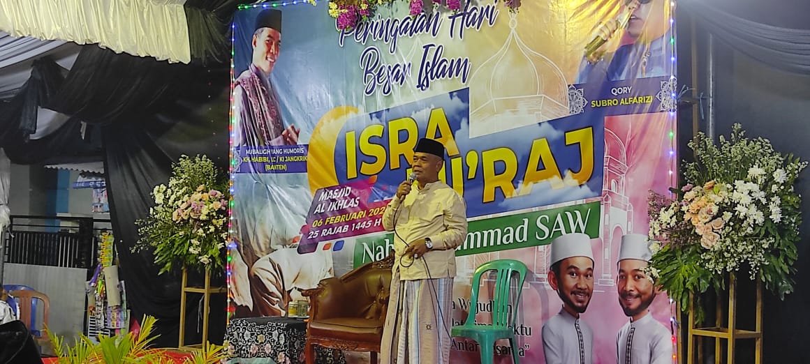 Kegiatan Camat Serang H. Mashudi SE.M.Si menghadiri peringatan Isra Miraj Nabi Muhammad SAW