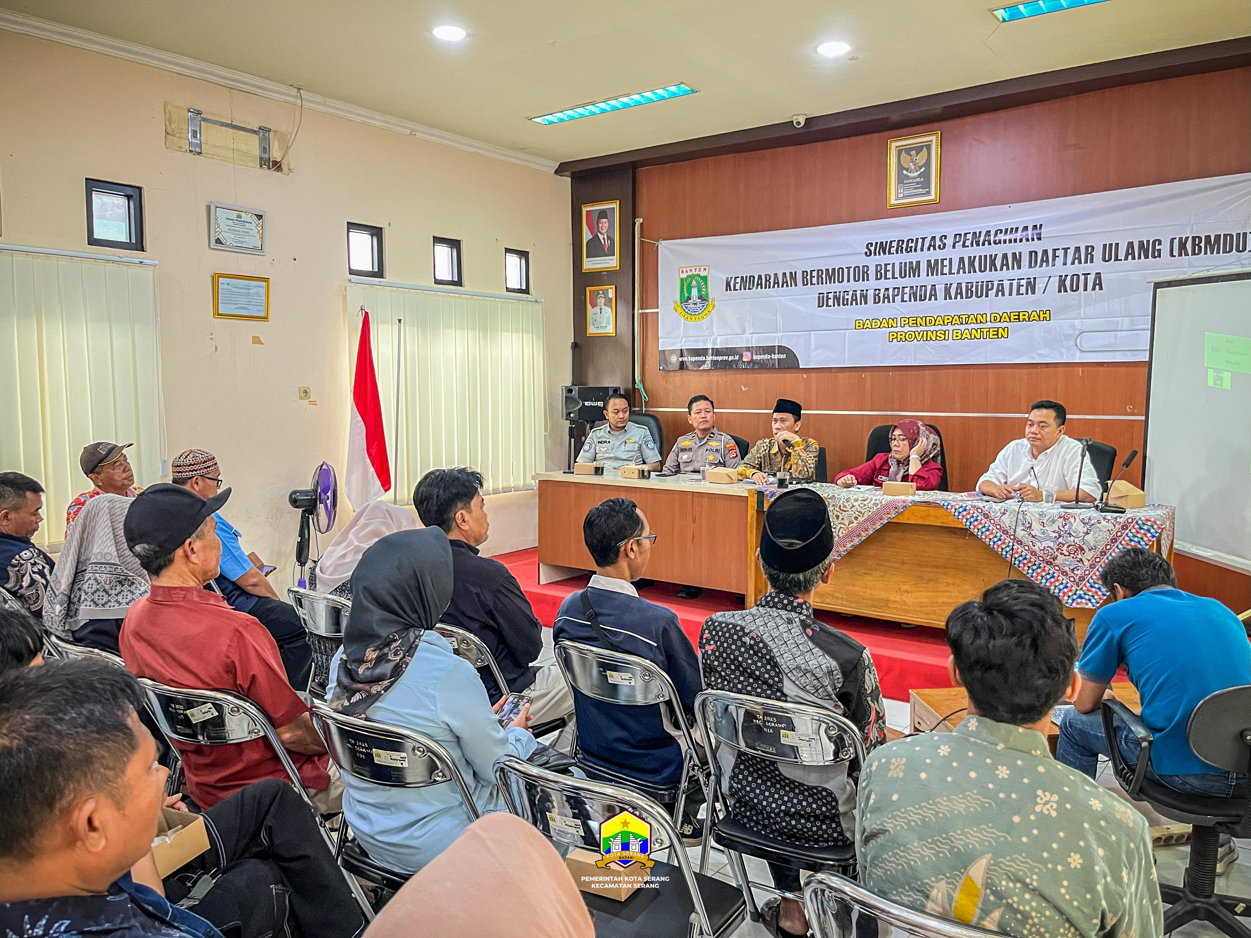 RAPAT SINERGITAS KENDARAAN BERMOTOR BELUM DAFTAR ULANG (KBMDU) BERSAMA BAPENDA KOTA SERANG - JUMAT, 28 NOVEMBER 2025