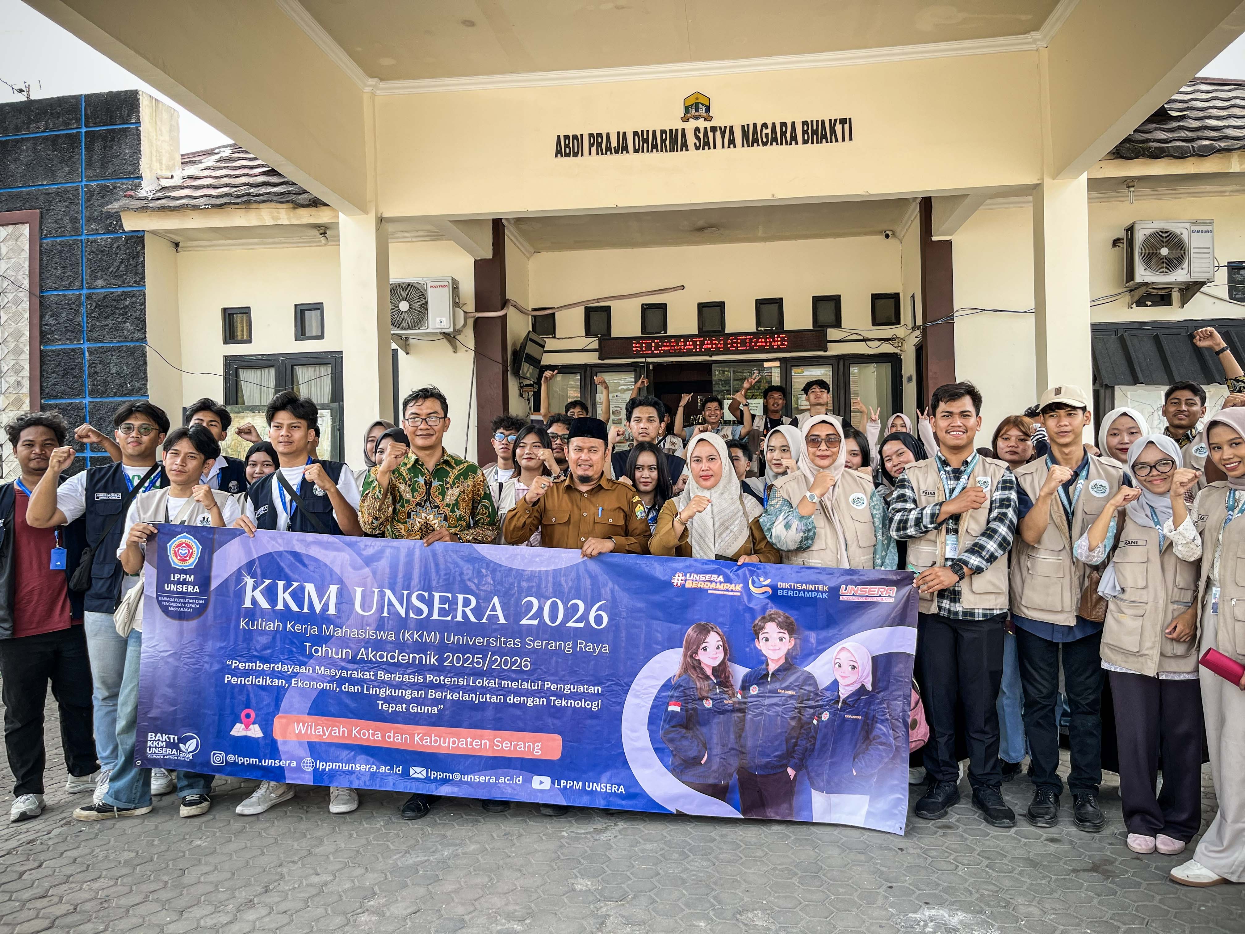 PENERIMAAN DAN PEMBUKAAN PESERTA KKM UNSERA TAHUN 2026 DI KECAMATAN SERANG - SELASA, 21 JULI 2026