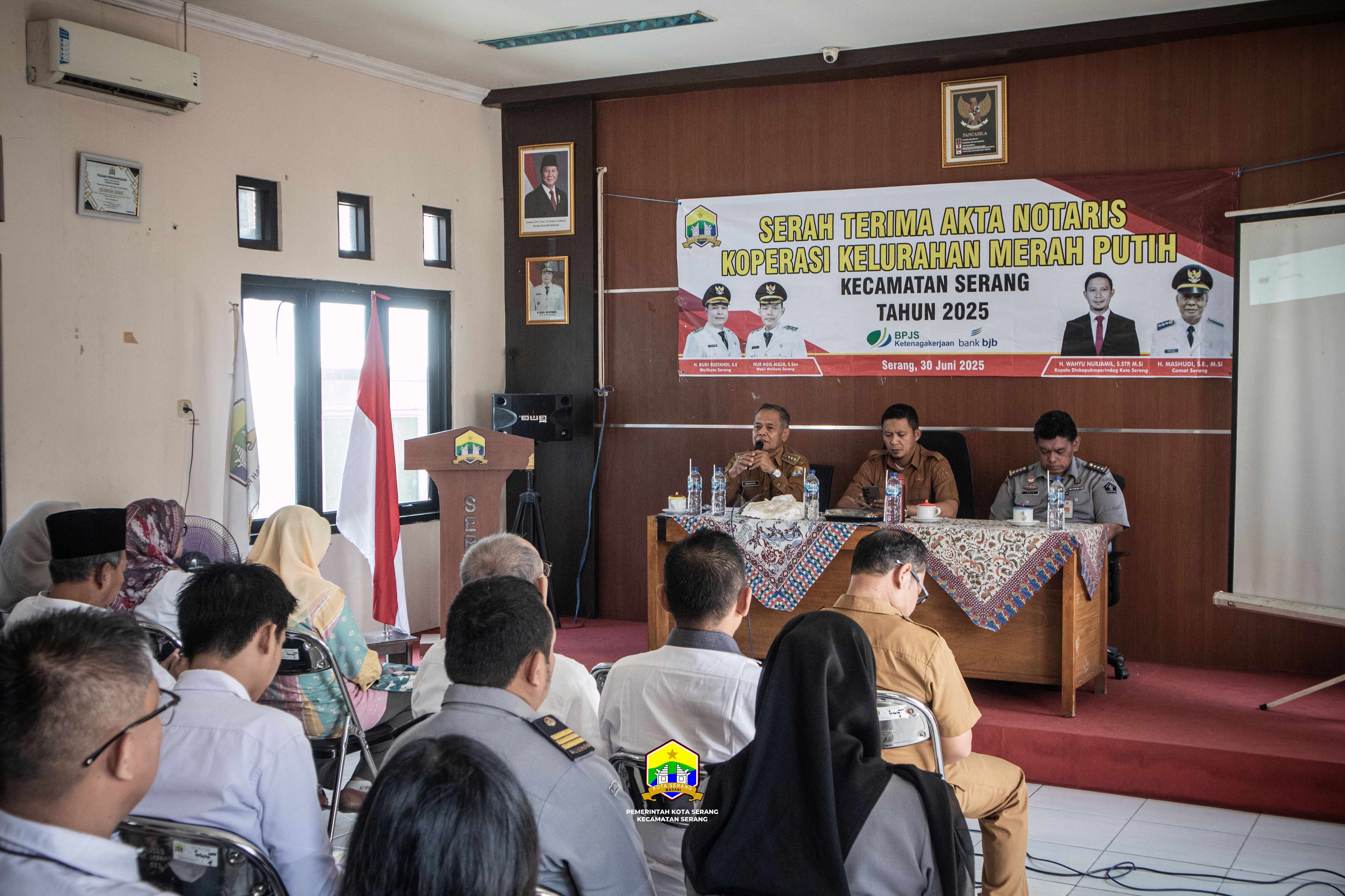 SERAH TERIMA AKTA NOTARIS KOPERASI KELURAHAN MERAH PUTIH KECAMATAN SERANG TAHUN 2025 - SENIN, 30 JUNI 2025