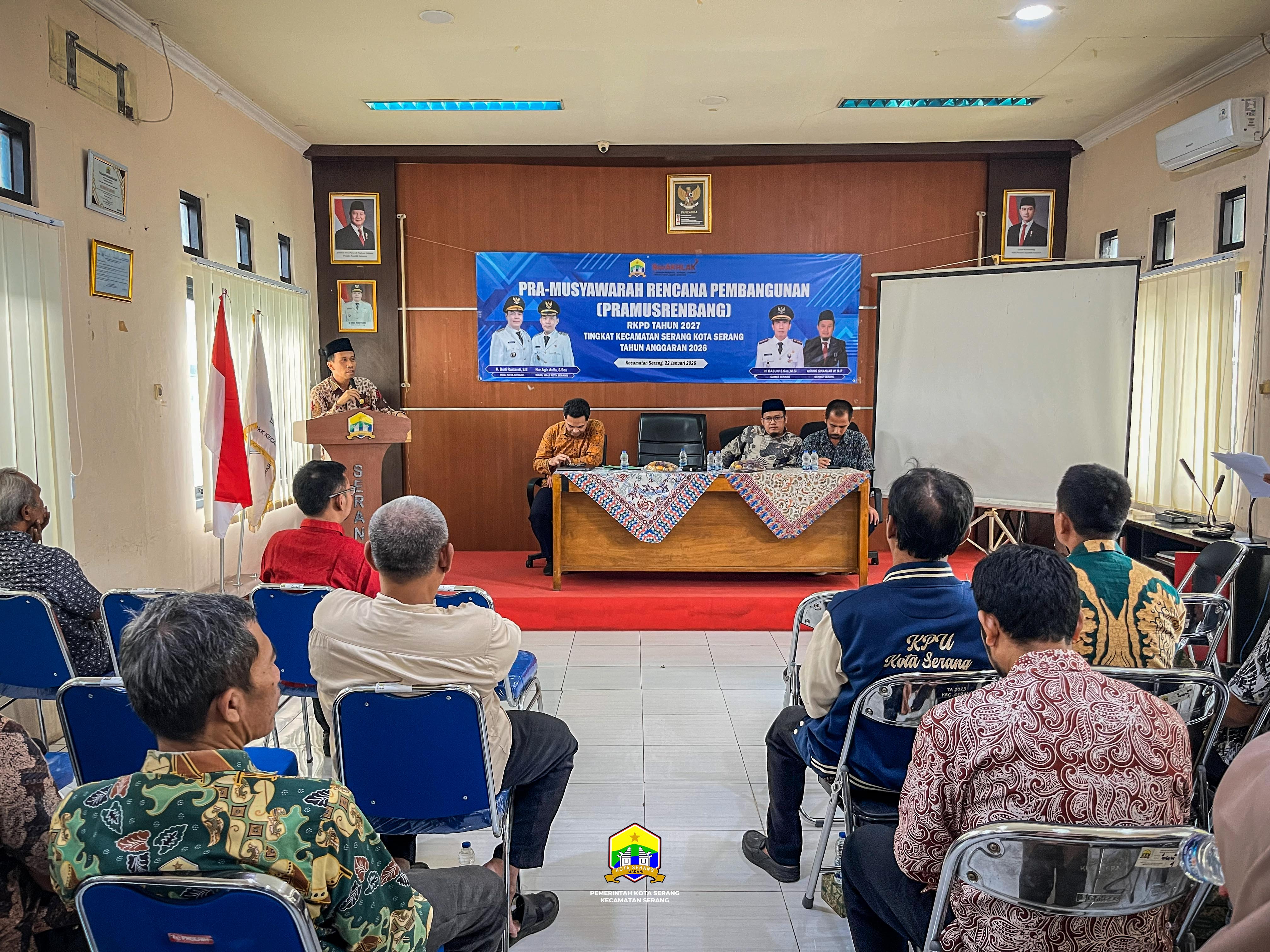 PRA MUSYAWARAH RENCANA PEMBANGUNAN (PRA MUSRENBANG) RKPD TAHUN 2027 TINGKAT KECAMATAN SERANG – KAMIS, 22 JANUARI 2026