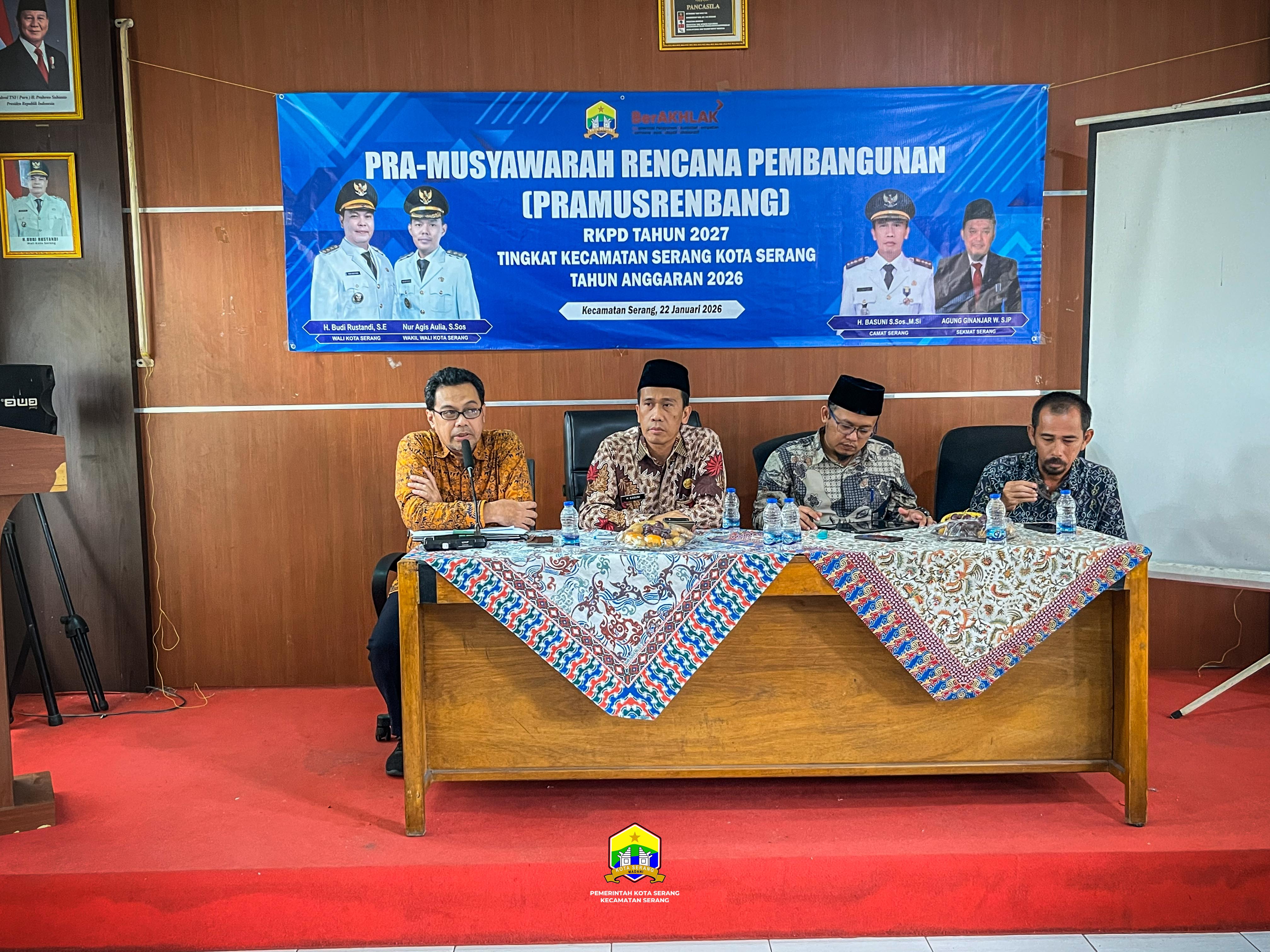 PRA MUSYAWARAH RENCANA PEMBANGUNAN (PRA MUSRENBANG) RKPD TAHUN 2027 TINGKAT KECAMATAN SERANG – KAMIS, 22 JANUARI 2026